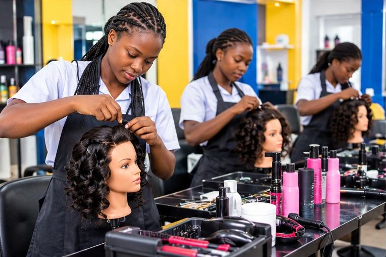 Beauty and cosmetology practical training